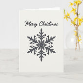 Simple Christmas Snowflake Greeting Card カード (黄色い花)