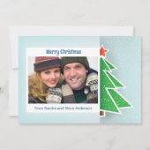 Simple Christmas Tree Most Wonderful Time Photo シーズンカード (正面)