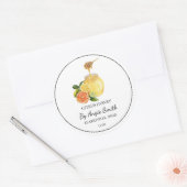 Simple Citrus Infused Honey Label ラウンドシール (封筒)