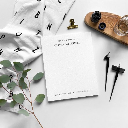 Simple Classic Black and White | Text ノートパッド