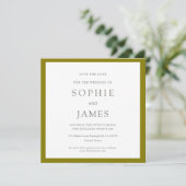 Simple classic chic color save the date  Wedding (スタンド正面)