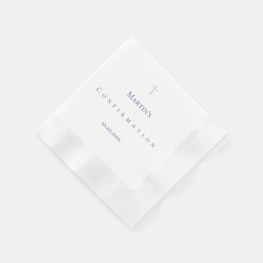 simple classic Confirmation 縁ありカクテルナプキン (角)