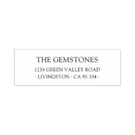 Simple Classic Elegant Family Name Return Address セルフインキングスタンプ