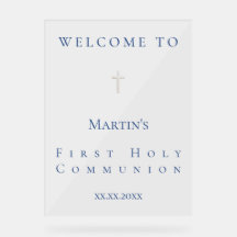 simple classic First Holy Communion welcome 