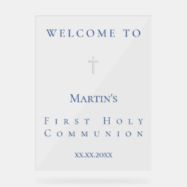 simple classic First Holy Communion welcome  アクリルサイン