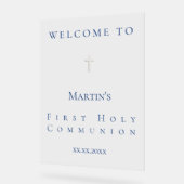 simple classic First Holy Communion welcome  アクリルサイン (傾斜)