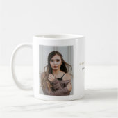 Simple Classic Grad Monogram Modern Graduation Cap コーヒーマグカップ (左)