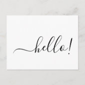 Simple Classic Hello Postcard with Clean White Des ポストカード (正面)