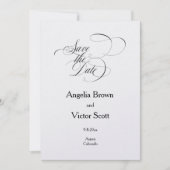 Simple Classic Love Birds Save the date Invitation 招待状 (正面)