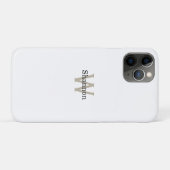 Simple Classic Monogram with Name iPhone Case Case-Mate iPhoneケース (裏面(横))
