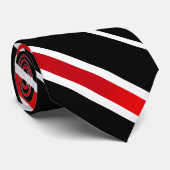 Simple Classic Red White and Black Diagonal Stripe ネクタイ (ロール)