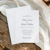 Simple Classic Traditional Old Money Wedding 招待状