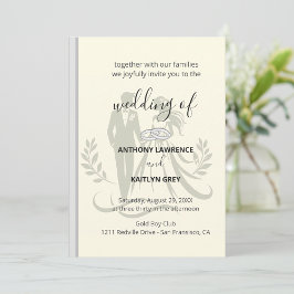 Simple Classic Wedding Invitation – Customizable 招待状