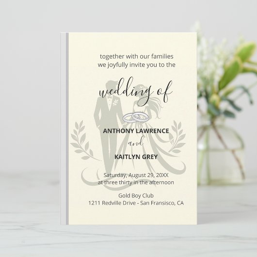 Simple Classic Wedding Invitation – Customizable 招待状