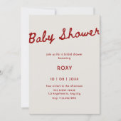 Simple classy baby shower 招待状 (正面)