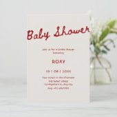 Simple classy baby shower 招待状 (スタンド正面)