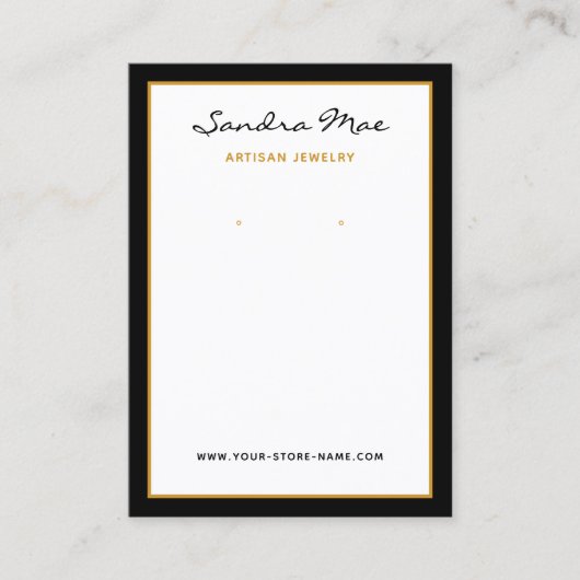 Simple Classy Earring Jewelry Display Card 名刺 (正面)
