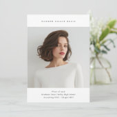 Simple Classy Graduation Announcement Class 2026 案内状 (スタンド正面)