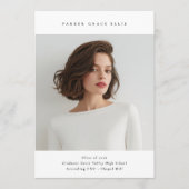 Simple Classy Graduation Announcement Class 2026 案内状 (正面)