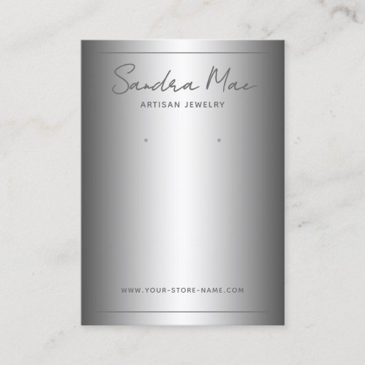 Simple Classy Minimalist Jewelry Display Card 名刺 (正面)