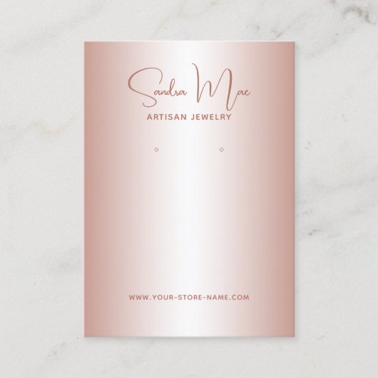 Simple Classy Minimalist Jewelry Display Card 名刺 (正面)