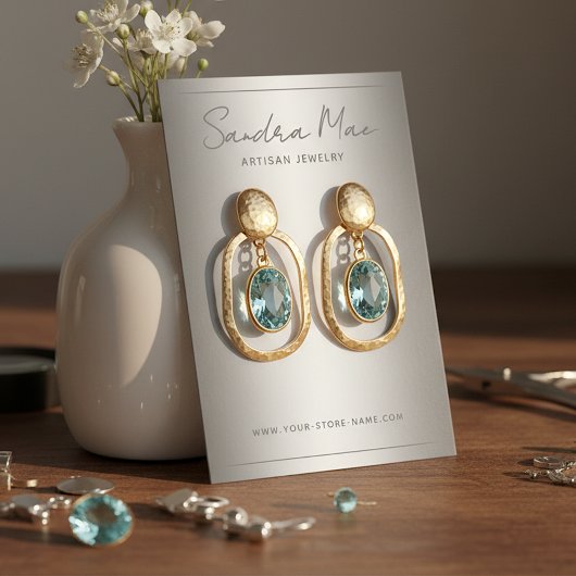 Simple Classy Minimalist Jewelry Display Card 名刺