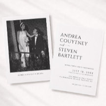 Simple Classy Photo Black and White Wedding