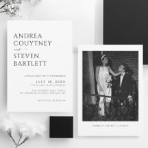 Simple Classy Photo Black and White Wedding