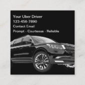 Simple Classy Uber Driver Taxi Business Cards スクエア名刺 (正面)