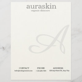 Simple Clean Skincare Letterhead for Beauty Brands レターヘッド