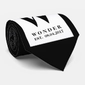 Simple Clear black minimalist Wedding  ネクタイ (ロール)