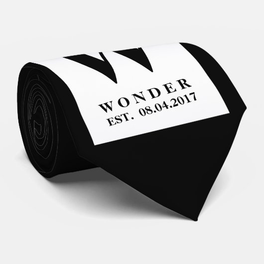 Simple Clear black minimalist Wedding  ネクタイ (ロール)