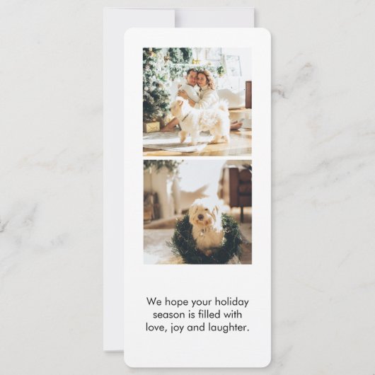 Simple Collage Christmas Holiday Photo | Be Merry (裏面)