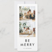 Simple Collage Christmas Holiday Photo | Be Merry (正面)