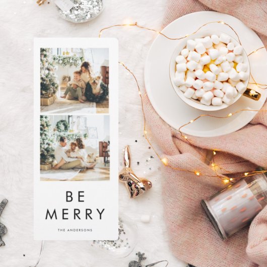 Simple Collage Christmas Holiday Photo | Be Merry