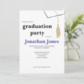 Simple College Cap and Tassel Graduation 招待状 (スタンド正面)