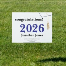 Simple College Cap and Tassel Graduation Poster