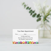 Simple Colorful Appointment Reminder Business Card 予約カード (スタンド正面)