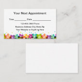 Simple Colorful Appointment Reminder Business Card 予約カード (正面/裏面)