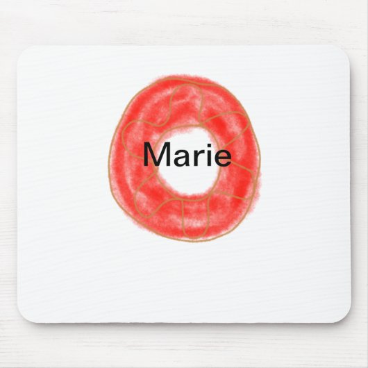 Simple colorful donuts add name minimal custom th マウスパッド (正面)