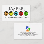 Simple Colorful Handyman Icons 名刺 (正面/裏面)