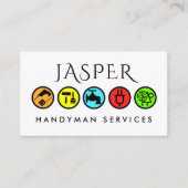Simple Colorful Handyman Icons 名刺 (正面)