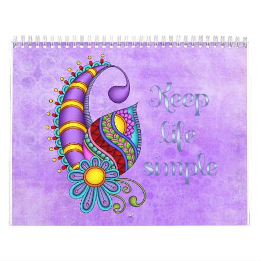 Simple Colorful Modern Motivation カレンダー (カバー)