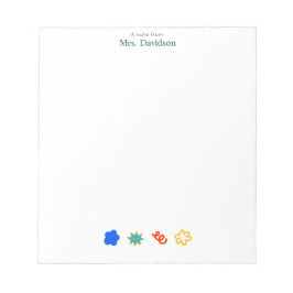 Simple Colorful Sketches Kindergarden Teacher ノートパッド