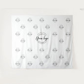 Simple Company Logo backdrop step and repeat タペストリー (正面(横))