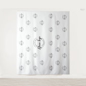 Simple Company Logo backdrop step and repeat タペストリー (正面)