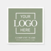 Simple Company Logo Custom Business Party Supplies スタンダードカクテルナプキン (正面)