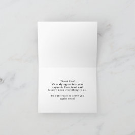 Simple Company Logo Thank You Note Card サンキューカード