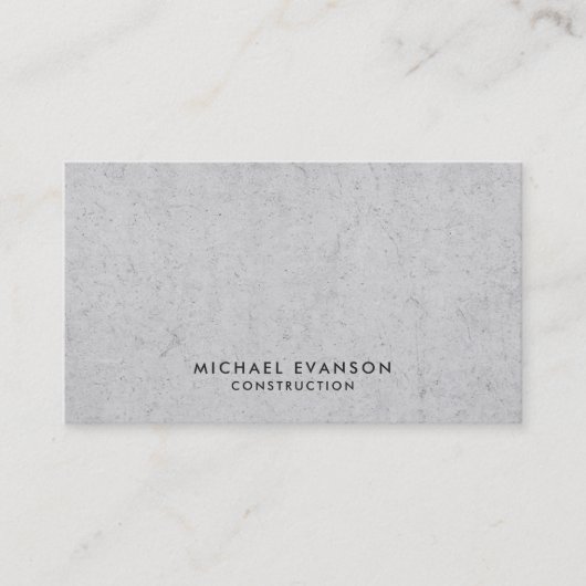 Simple Concrete Look Construction Professional 名刺 (正面)