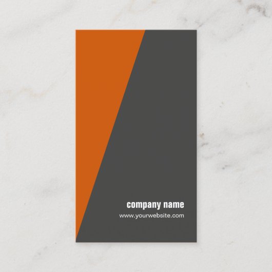 Simple Cool Orange Geometric Consultant 名刺 (正面)